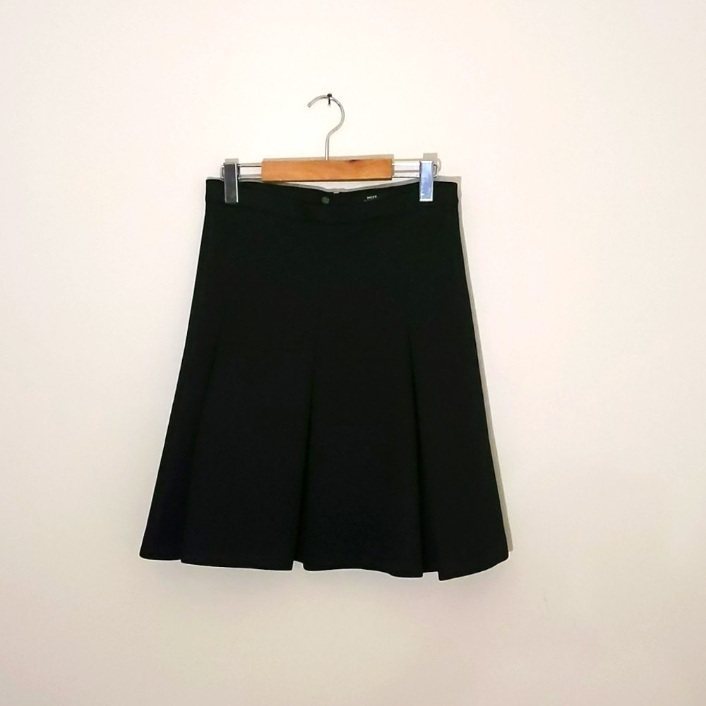 Mexx| Black Knife pleated back zippered Skirt polyester viscose mix